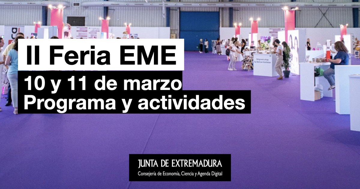 Stands de empresas de Extremadura, sorteos, demostraciones y charlas en la Feria de empresarias EME